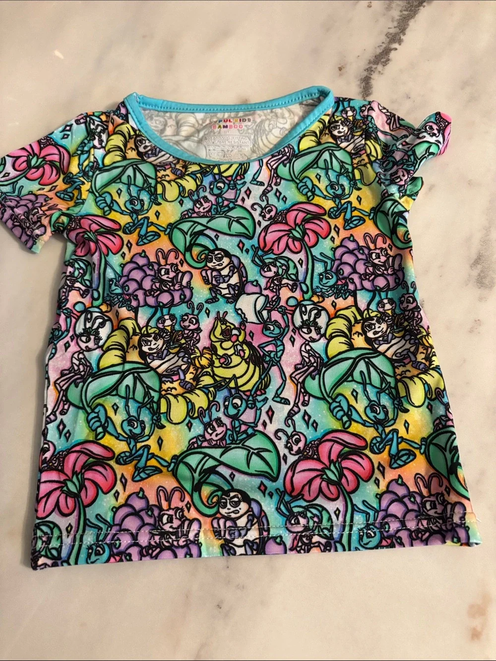 BAMBOO Multicolor Floral & Tropical Print Short Sleeve Kids Set